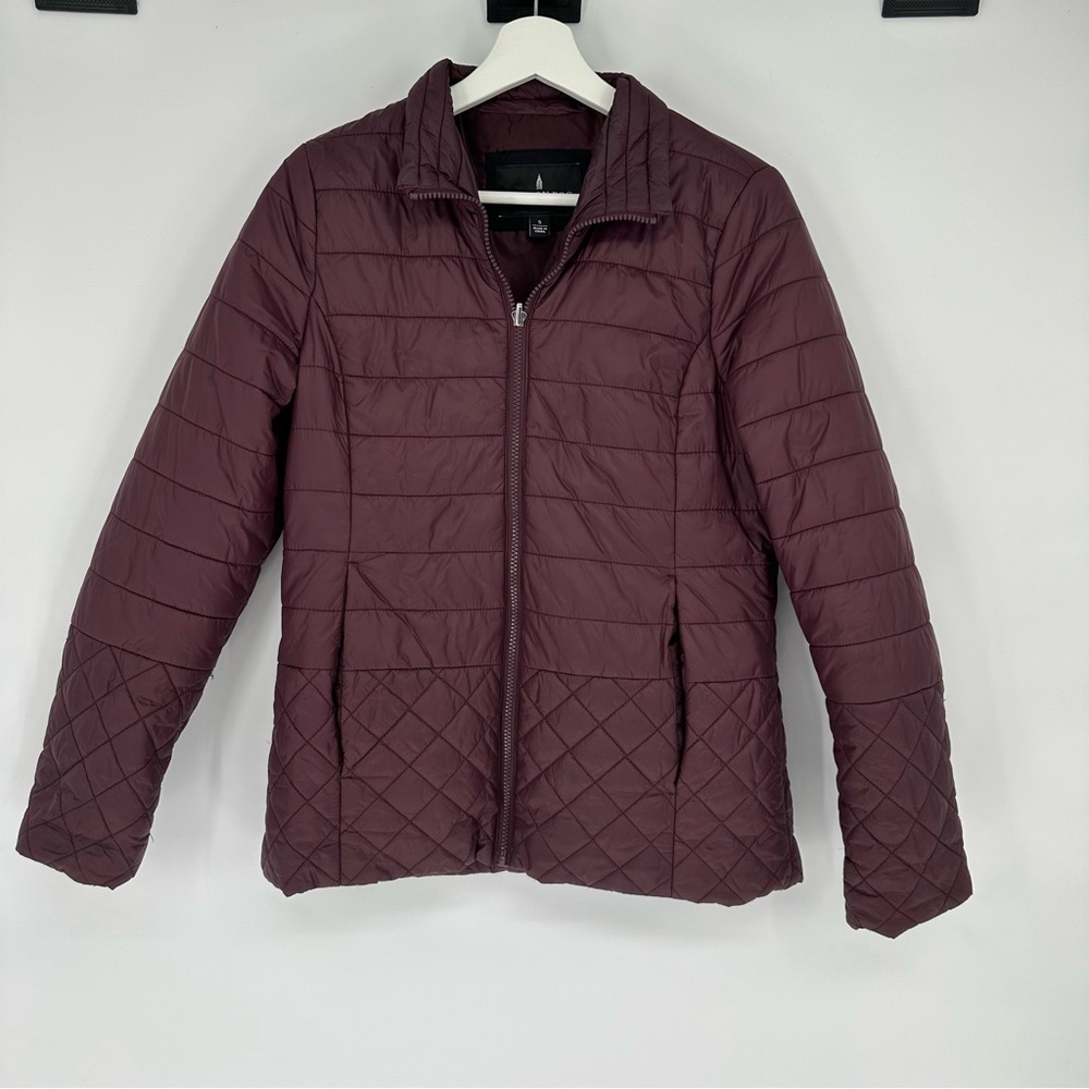 London Fog Burgundy Puffer Coat Small